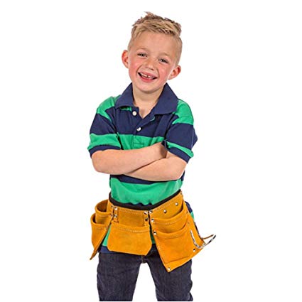 Kinder Maxi Werkzeuggürtel Werkzeugtasche Echtes Leder mit Werkzeug  600100 