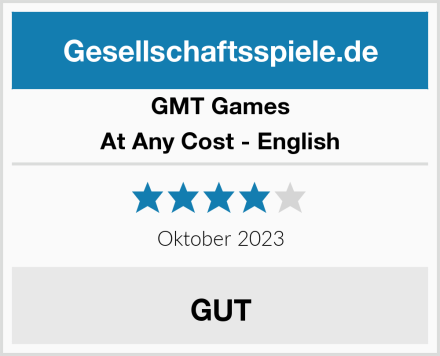 GMT Games At Any Cost - English Test