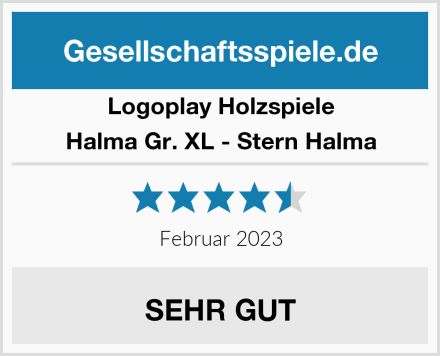 Logoplay Holzspiele Halma Gr. XL - Stern Halma Test