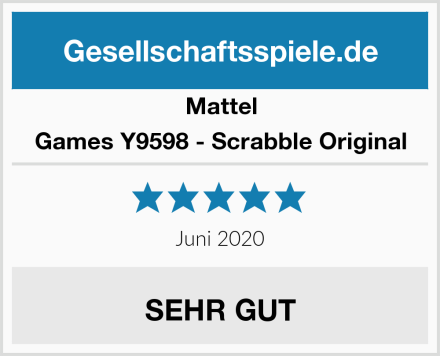 Mattel Games Y9598 - Scrabble Original Test