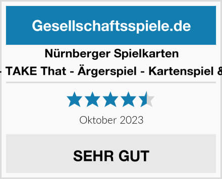 Nürnberger Spielkarten 4043 - TAKE That - Ärgerspiel - Kartenspiel & 4034 Test