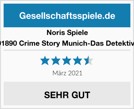 Noris Spiele 606201890 Crime Story Munich-Das Detektiv Spiel Test