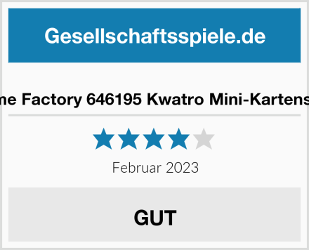  Game Factory 646195 Kwatro Mini-Kartenspiel Test