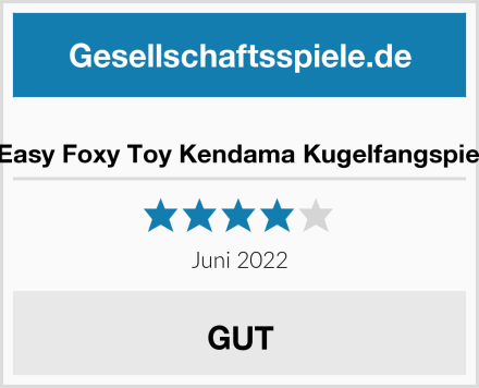  Easy Foxy Toy Kendama Kugelfangspiel Test