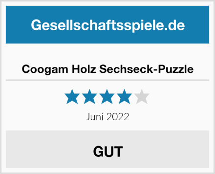  Coogam Holz Sechseck-Puzzle Test