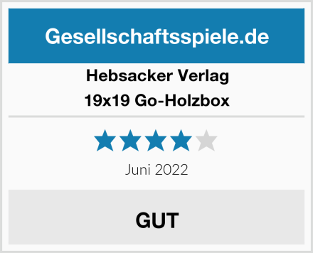 Hebsacker Verlag 19x19 Go-Holzbox Test