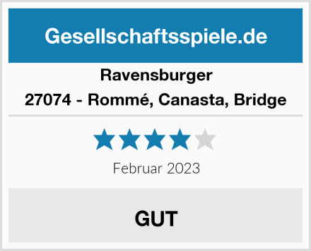 Ravensburger 27074 - Rommé, Canasta, Bridge Test