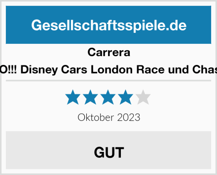 Carrera GO!!! Disney Cars London Race und Chase Test