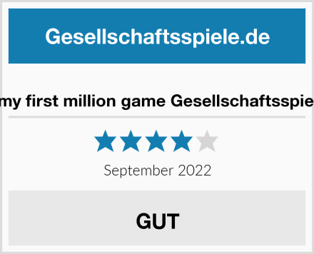  my first million game Gesellschaftsspiel Test