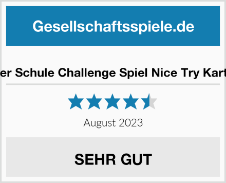  Leipziger Schule Challenge Spiel Nice Try Kartenspiel Test