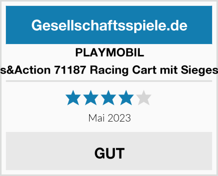PLAYMOBIL Sports&Action 71187 Racing Cart mit Siegeskranz Test