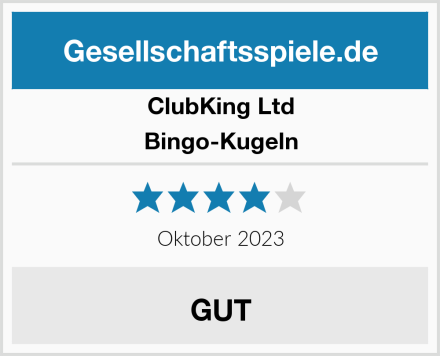 ClubKing Ltd Bingo-Kugeln Test