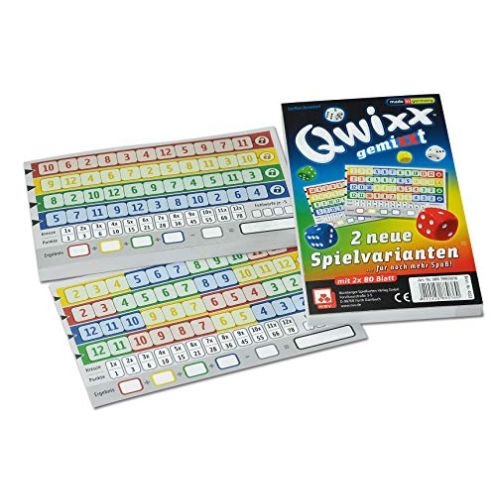  NSV - 4033 - QWIXX - gemixxt - Zusatzblöcke 2er Set - Würfelspiel